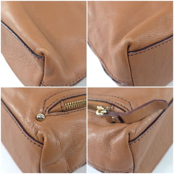 KATE SPADE NEW YORK TAN BROWN PEBBLED LEATHER SMALL CROSSBODY BAG ZIPPER ❗AS-IS❗ - Picture 9 of 16
